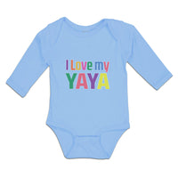 Long Sleeve Bodysuit Baby I Love My Yaya Boy & Girl Clothes Cotton