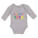 Long Sleeve Bodysuit Baby I Love My Yaya Boy & Girl Clothes Cotton