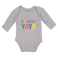 Long Sleeve Bodysuit Baby I Love My Yaya Boy & Girl Clothes Cotton