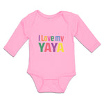 Long Sleeve Bodysuit Baby I Love My Yaya Boy & Girl Clothes Cotton