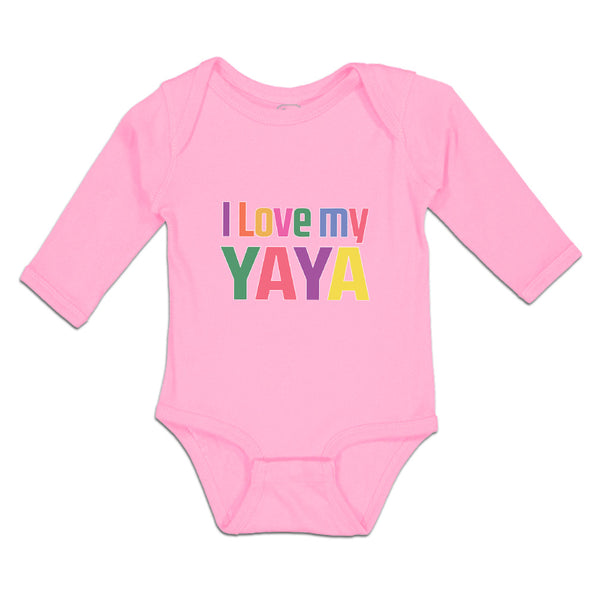 Long Sleeve Bodysuit Baby I Love My Yaya Boy & Girl Clothes Cotton