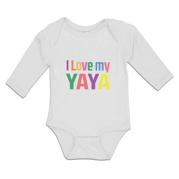 Long Sleeve Bodysuit Baby I Love My Yaya Boy & Girl Clothes Cotton