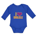 Long Sleeve Bodysuit Baby I Love Ukulele Boy & Girl Clothes Cotton