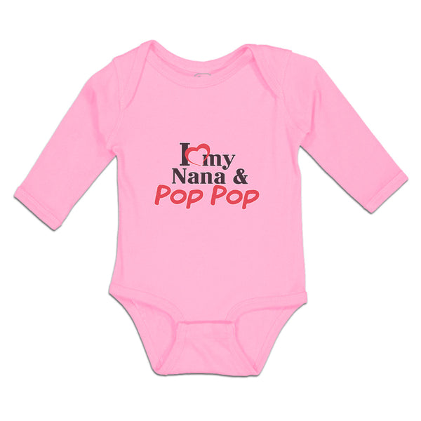 Long Sleeve Bodysuit Baby I Love My Nana & Pop Pop Boy & Girl Clothes Cotton