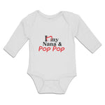 Long Sleeve Bodysuit Baby I Love My Nana & Pop Pop Boy & Girl Clothes Cotton