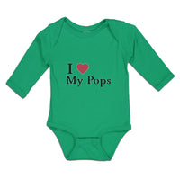 Long Sleeve Bodysuit Baby I Love My Pops Boy & Girl Clothes Cotton