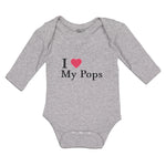 Long Sleeve Bodysuit Baby I Love My Pops Boy & Girl Clothes Cotton