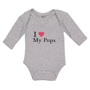 Long Sleeve Bodysuit Baby I Love My Pops Boy & Girl Clothes Cotton