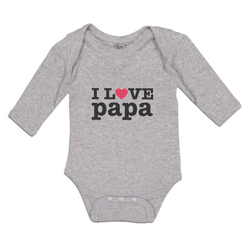 Long Sleeve Bodysuit Baby I Love Papa Boy & Girl Clothes Cotton