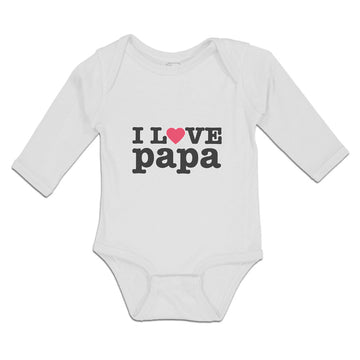 Long Sleeve Bodysuit Baby I Love Papa Boy & Girl Clothes Cotton