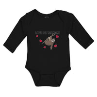 Long Sleeve Bodysuit Baby Love My Mommy Sloth's Love Boy & Girl Clothes Cotton