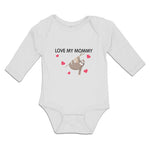 Long Sleeve Bodysuit Baby Love My Mommy Sloth's Love Boy & Girl Clothes Cotton