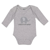 Long Sleeve Bodysuit Baby Loved by My Nanny An Elephant Boy & Girl Clothes