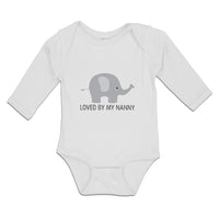 Long Sleeve Bodysuit Baby Loved by My Nanny An Elephant Boy & Girl Clothes