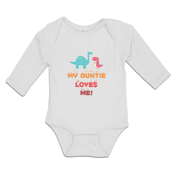 Long Sleeve Bodysuit Baby My Auntie Loves Me! Boy & Girl Clothes Cotton