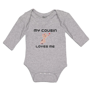 Long Sleeve Bodysuit Baby My Cousin Loves Me Boy & Girl Clothes Cotton