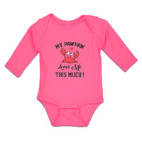 Long Sleeve Bodysuit Baby Pawpaw Loves Me Much! Sealife Crab Big Eyes Cotton