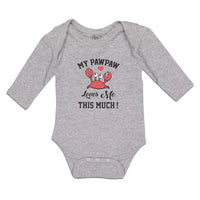 Long Sleeve Bodysuit Baby Pawpaw Loves Me Much! Sealife Crab Big Eyes Cotton
