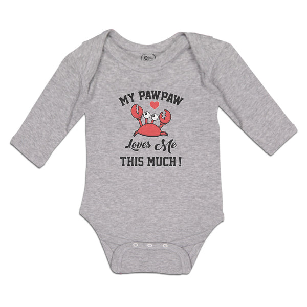Long Sleeve Bodysuit Baby Pawpaw Loves Me Much! Sealife Crab Big Eyes Cotton