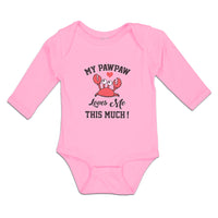 Long Sleeve Bodysuit Baby Pawpaw Loves Me Much! Sealife Crab Big Eyes Cotton
