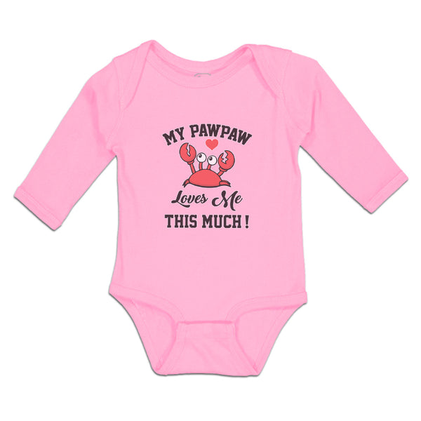 Long Sleeve Bodysuit Baby Pawpaw Loves Me Much! Sealife Crab Big Eyes Cotton