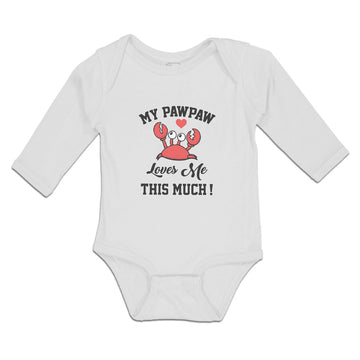Long Sleeve Bodysuit Baby Pawpaw Loves Me Much! Sealife Crab Big Eyes Cotton