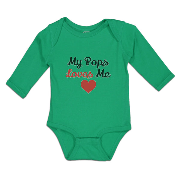 Long Sleeve Bodysuit Baby My Pops Loves Me Boy & Girl Clothes Cotton