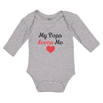 Long Sleeve Bodysuit Baby My Pops Loves Me Boy & Girl Clothes Cotton