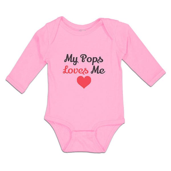 Long Sleeve Bodysuit Baby My Pops Loves Me Boy & Girl Clothes Cotton