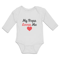 Long Sleeve Bodysuit Baby My Pops Loves Me Boy & Girl Clothes Cotton