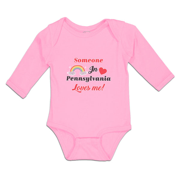 Long Sleeve Bodysuit Baby Someone in Pennsylvania Loves Me! Boy & Girl Clothes