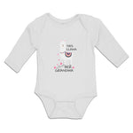 Long Sleeve Bodysuit Baby This Llama Loves Her Grandma Domestic Animal Cotton