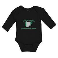 Long Sleeve Bodysuit Baby Made in America with Nigerian Parts Boy & Girl Clothes