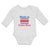 Long Sleeve Bodysuit Baby Made in Costa Rica An National Flag Usa Cotton