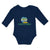 Long Sleeve Bodysuit Baby Made in Hawaii with Tropical Beach Background Cotton