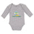 Long Sleeve Bodysuit Baby Made in Hawaii with Tropical Beach Background Cotton