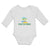 Long Sleeve Bodysuit Baby Made in Hawaii with Tropical Beach Background Cotton