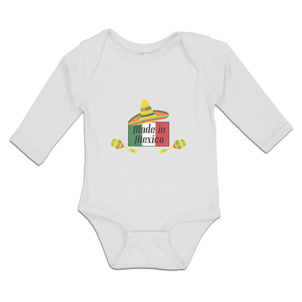 Long Sleeve Bodysuit Baby Mexico Cinco Mayo Mexiacan Holiday Flag Hat Cotton