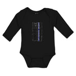 Long Sleeve Bodysuit Baby Proud Daughter An American Police Flag Cotton