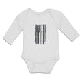 Long Sleeve Bodysuit Baby Proud Daughter An American Police Flag Cotton