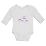 Long Sleeve Bodysuit Baby The Princess Has Arrived Boy & Girl Clothes Cotton