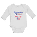 Long Sleeve Bodysuit Baby Somebody in Texas Loves Me Boy & Girl Clothes Cotton