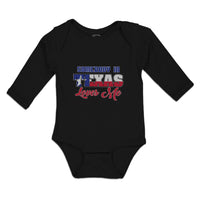 Long Sleeve Bodysuit Baby Somebody in Texas Loves Me Boy & Girl Clothes Cotton