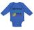 Long Sleeve Bodysuit Baby Born to Play Rugby with Daddy Dad Father's Day Cotton - Cute Rascals