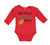 Long Sleeve Bodysuit Baby Born to Play Rugby with Daddy Dad Father's Day Cotton - Cute Rascals