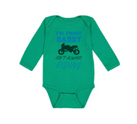 Long Sleeve Bodysuit Baby Proof! Daddy Isn'T Riding Motorcycle Cotton