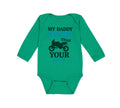Long Sleeve Bodysuit Baby My Daddy Faster Your Car Racing Dad Father's Cotton