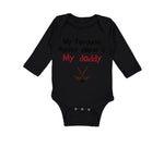 Long Sleeve Bodysuit Baby My Favorite Hockey Player Is My Daddy Dad Father's Day