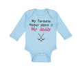 Long Sleeve Bodysuit Baby My Favorite Hockey Player Is My Daddy Dad Father's Day