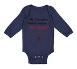 Long Sleeve Bodysuit Baby My Favorite Hockey Player Is My Daddy Dad Father's Day